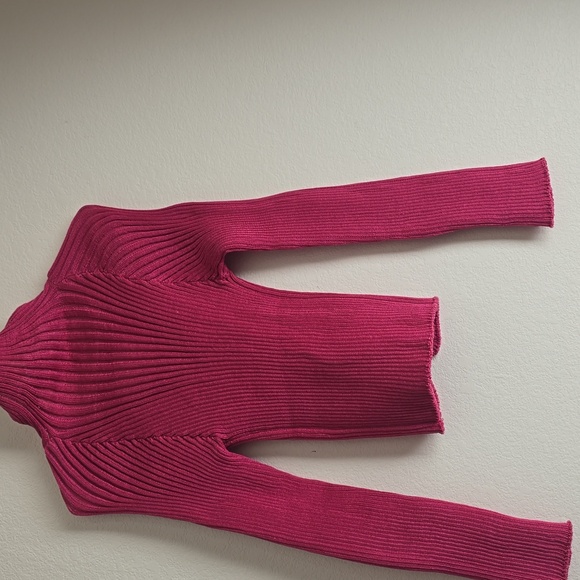 A. ROEGE HOVEPink Nylon & Cotton Cardigan In Berry size S - Picture 12 of 13